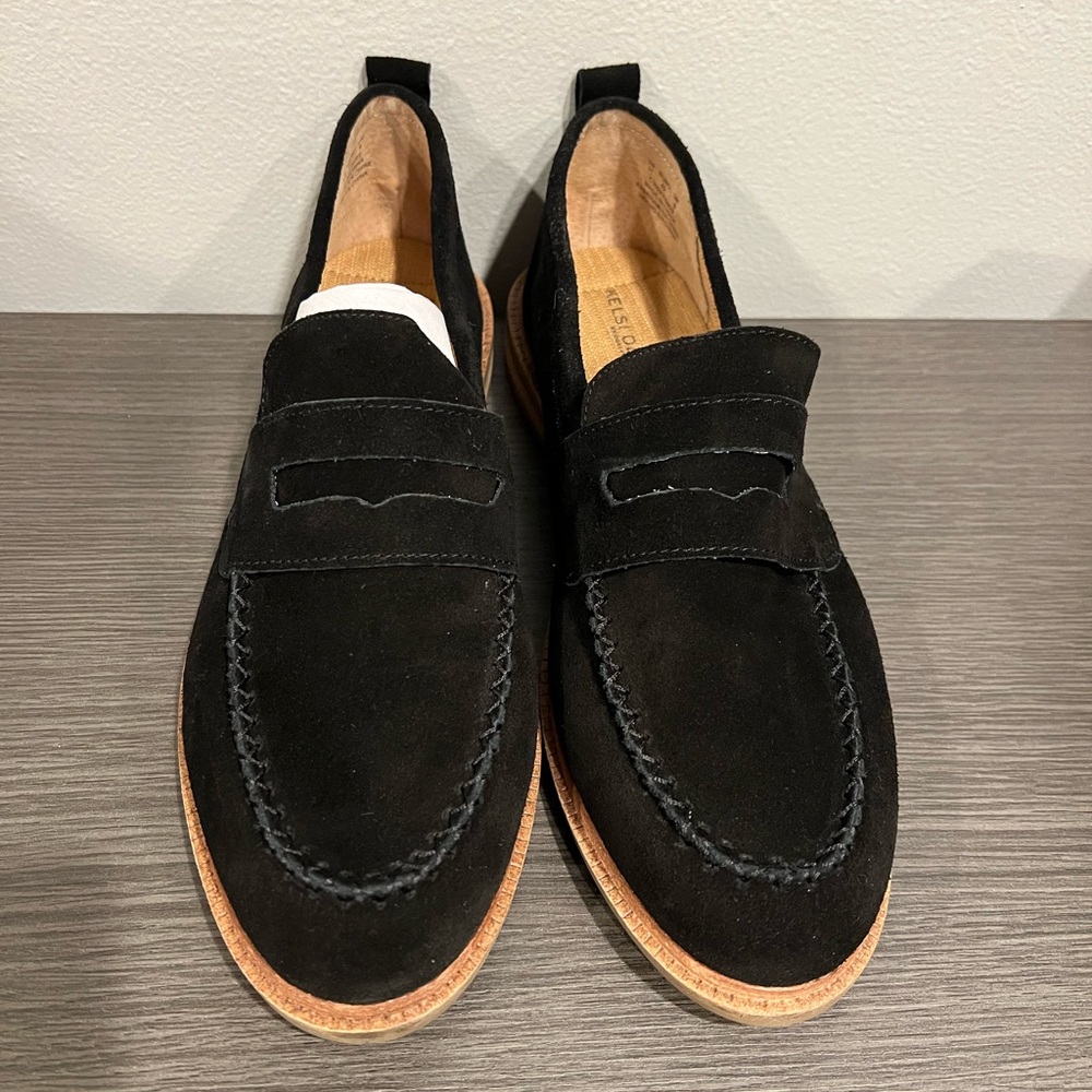 Kelsi Dagger Brooklyn Suede Loafers - Black, 11 M (NITB)
